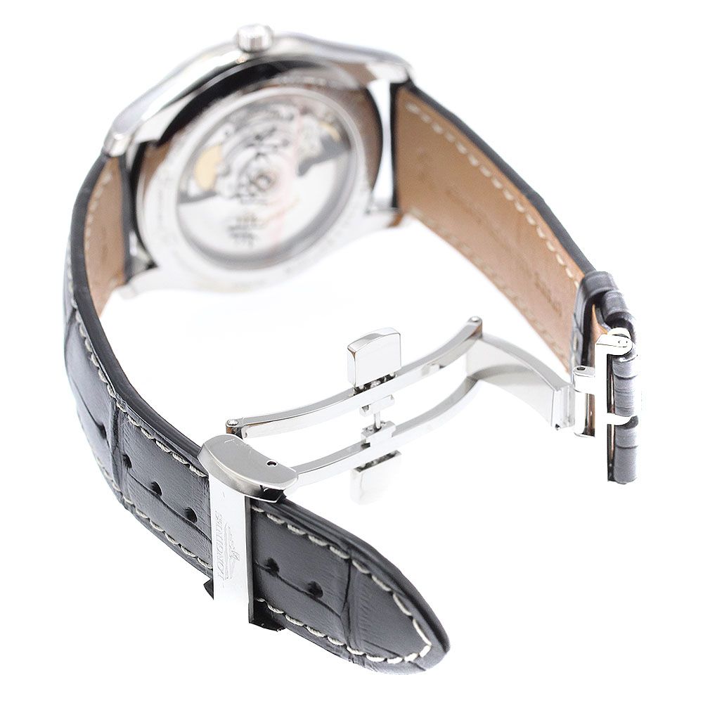  ロンジン LONGINES L2 755 4 マスターコレクション デイデイト 自動巻き メンズ 保証書付き_935375 ストライプ 自動巻き時計 腕時計(アナログ)