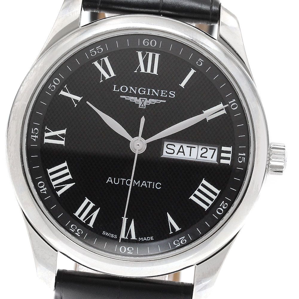 ロンジン LONGINES L2 755 4 マスターコレクション デイデイト 自動巻き メンズ 保証書付き_935375