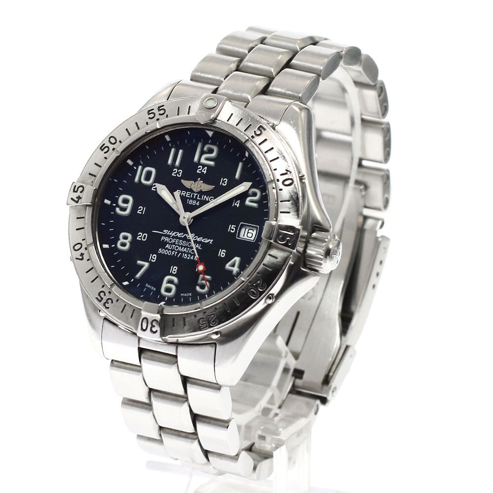  ブライトリング BREITLING A17345 スーパーオーシャン デイト 自動巻き メンズ _934741 重ね着 自動巻き時計 腕時計(アナログ)