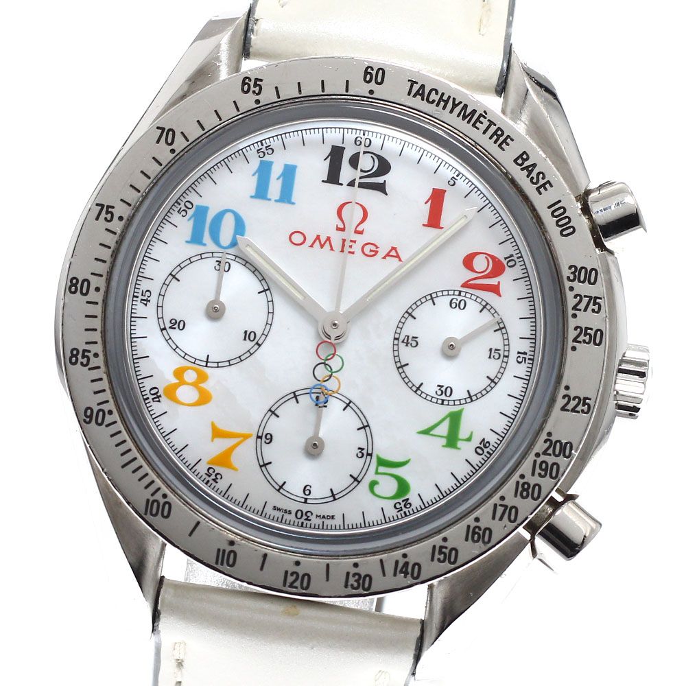 オメガ OMEGA 3836 70 36 スピードマスター オリンピック タイムレース コレクション クロノグラフ 自動巻き メンズ _921565