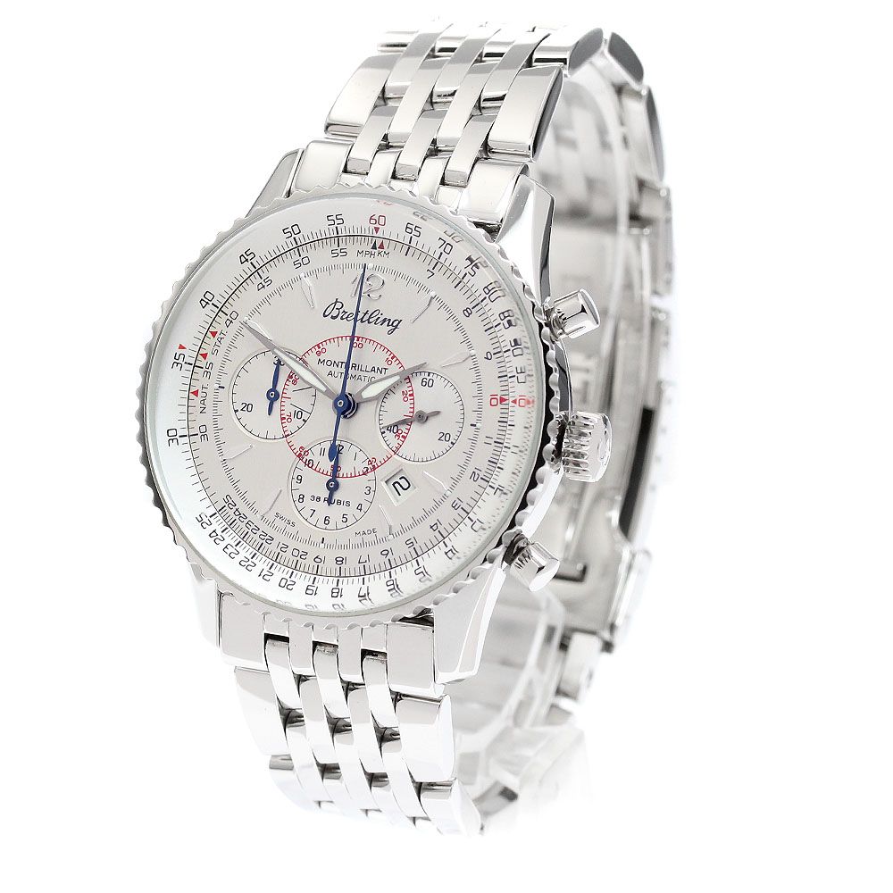  ブライトリング BREITLING A41330 ナビタイマー モンブリラン デイト クロノグラフ 自動巻き メンズ _931774 プルオーバー 自動巻き時計 腕時計(アナログ)