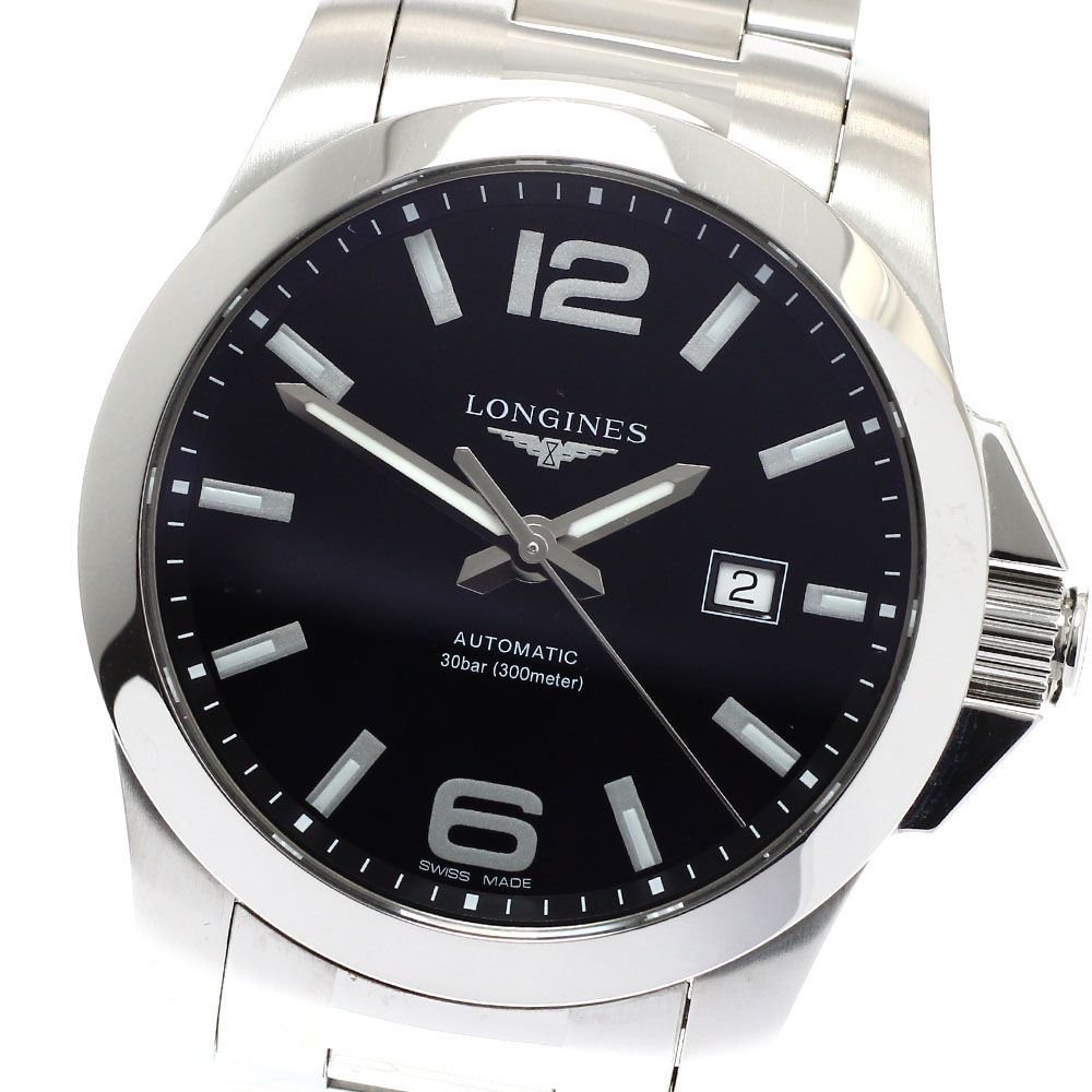 ロンジン LONGINES L3 778 4 58 6 コンクエスト デイト 自動巻き メンズ 箱 保証書付き_935814