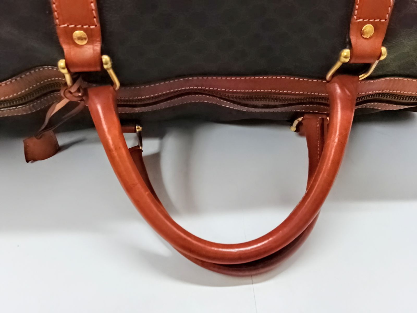 AQG02 セリーヌ 極美品 マカダム ボストンバッグ ゴールド金具 AQG02 セリーヌ 極美品 マカダム ボストンバッグ ゴールド金具