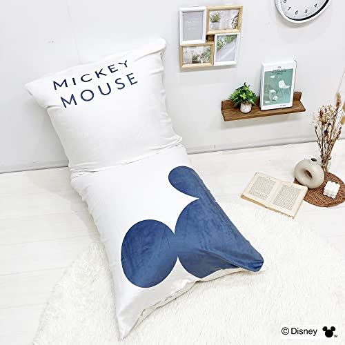 MORIPiLO ディズニー ビーズクッション カバー ミッキーマウス Midi用カバー 65 x 135 cm ベージュ Yogibo ヨギボー ミディ 互換品 代用 グッズ 可愛い 柔らかめ Disney キャラクター まくらのモリシタe