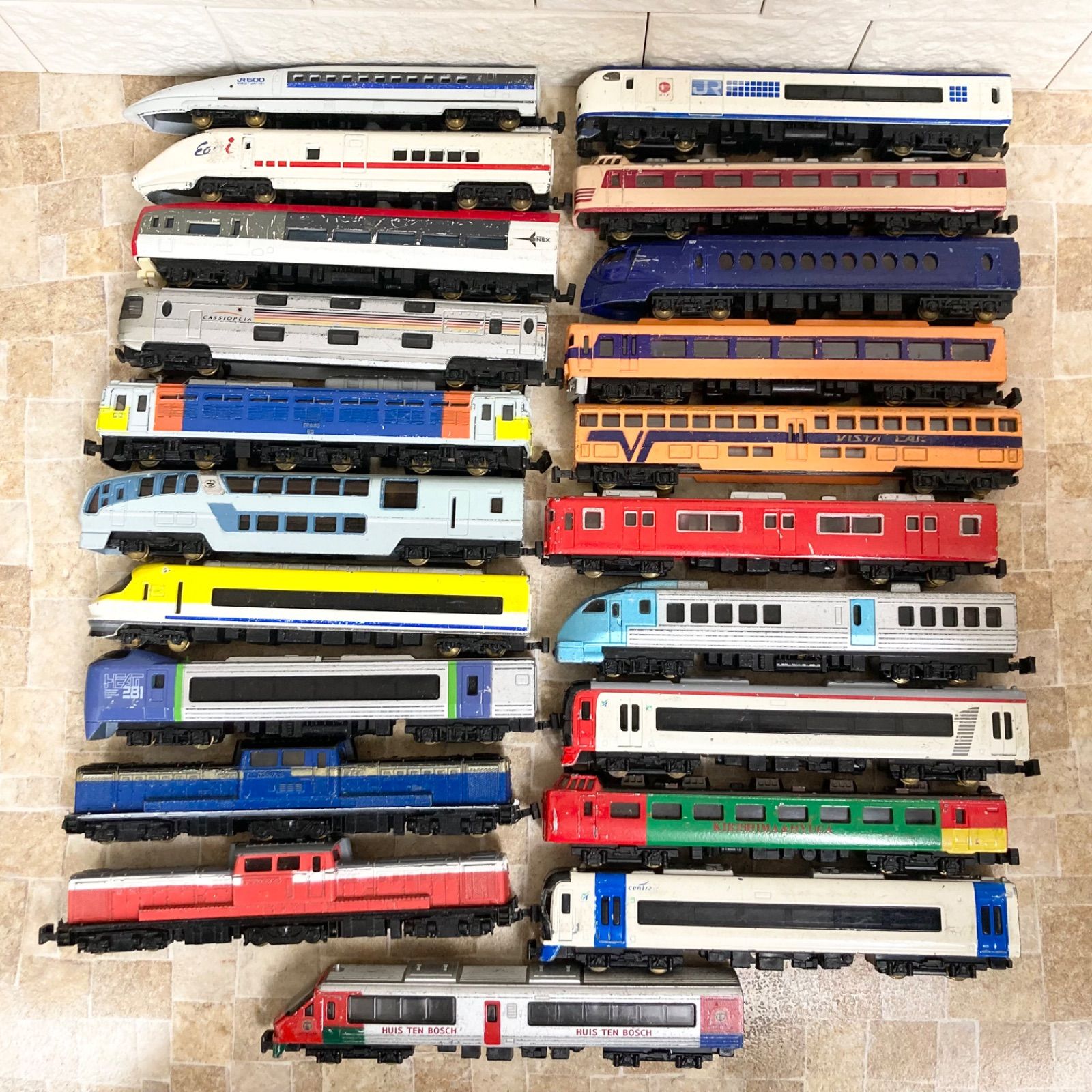 まとめ売り】トレーン 21両 鉄道玩具 鉄道模型 Nゲージ 電車 新幹線