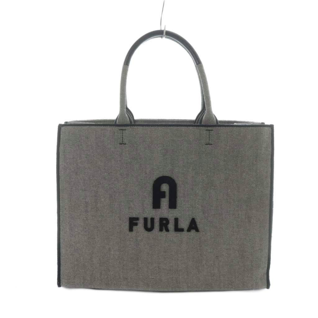 フルラ FURLA オポチュニティ トートバッグ ハンド ロゴ グレー □GY18