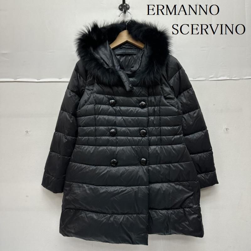 SCERVINO エルマンノ シェルヴィーノ　ファー　ダウン コート エルマンノ シェルビーノ フード ファー ロング ダウン ジャケット