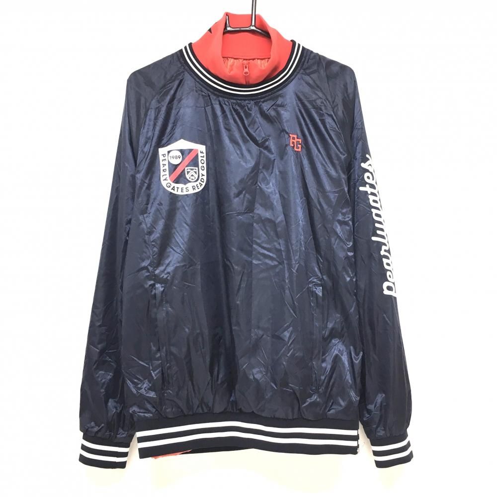 超美品】パーリーゲイツ ツインスニード ネイビー 蓄熱裏地 袖ロゴ