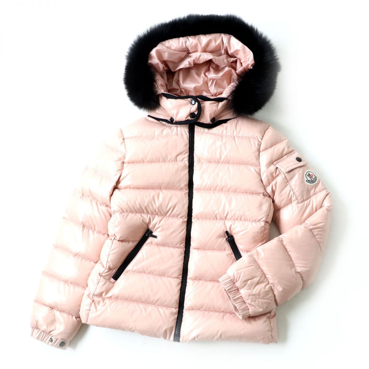 Moncler フード付きピンクジャケット モンクレール ダウンジャケット 