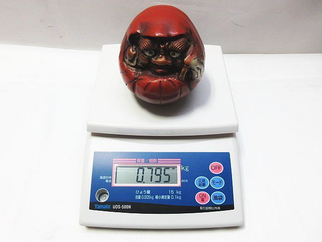 年代物 達磨大師 だるま 2個セット 鋳物/金属他 置物 795g/1020g