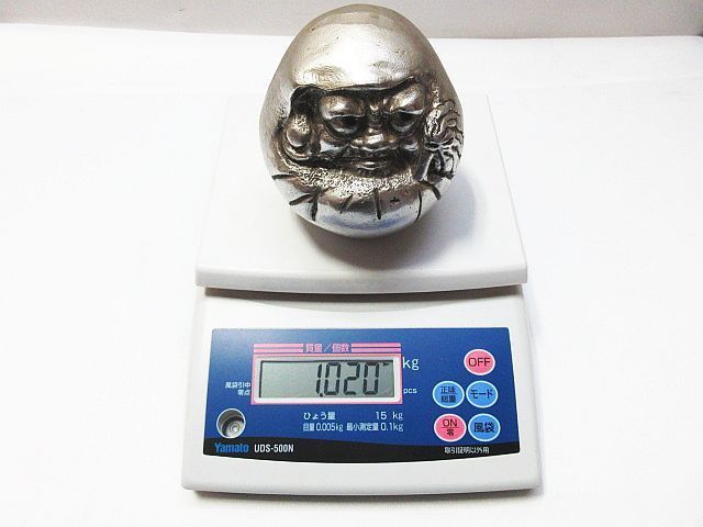 年代物 達磨大師 だるま 2個セット 鋳物/金属他 置物 795g/1020g