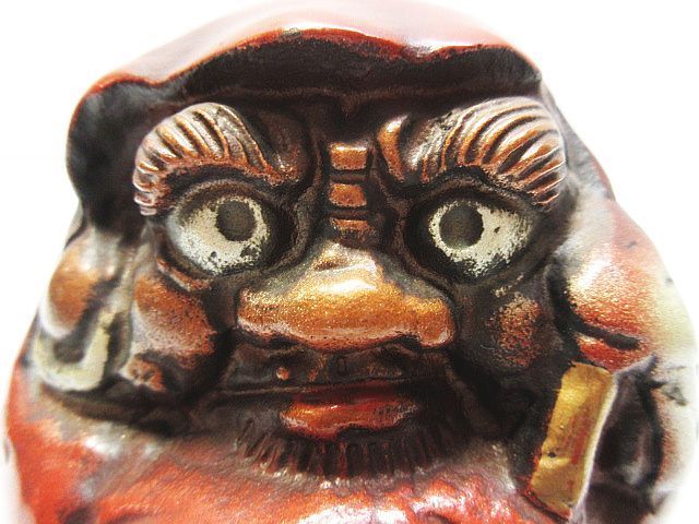 年代物 達磨大師 だるま 2個セット 鋳物/金属他 置物 795g/1020g