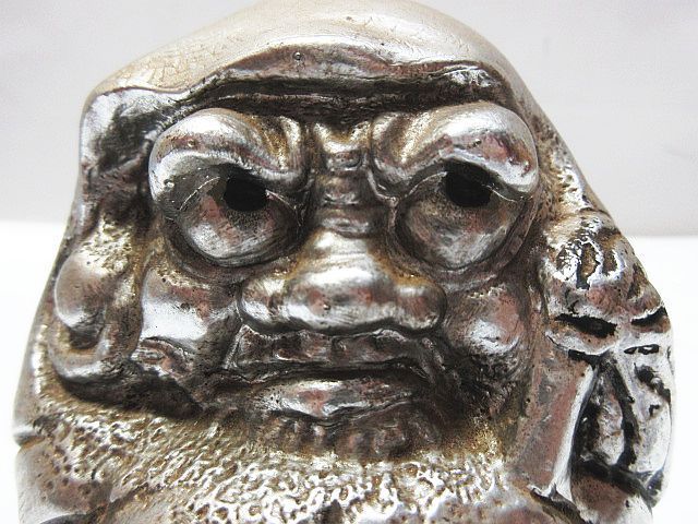 年代物 達磨大師 だるま 2個セット 鋳物/金属他 置物 795g/1020g