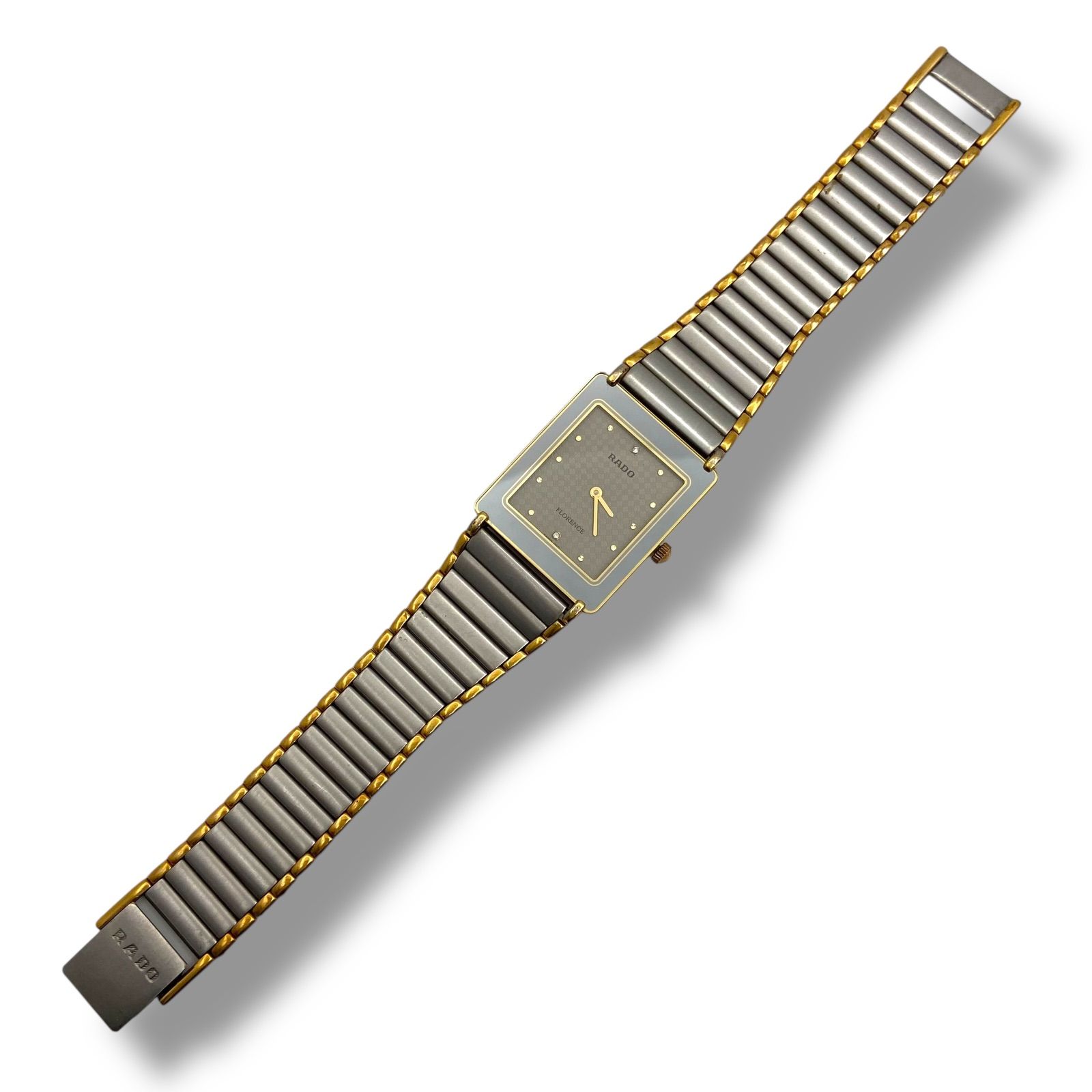 稼働/新品電池 ラドー フローレンス 腕時計 クォーツ 2Pダイヤ ts106