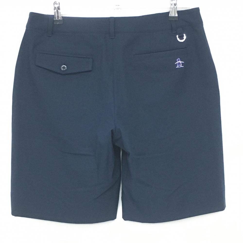 超美品】マンシングウェア ショートパンツ ネイビー×パープル ロゴ