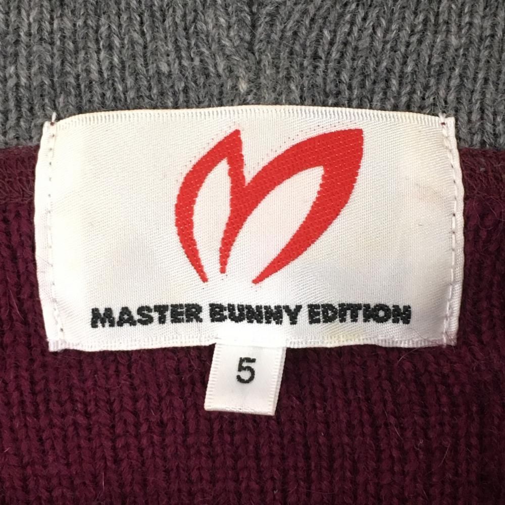 美品】マスターバニー フード付きセーター ボルドー ロゴ刺しゅう