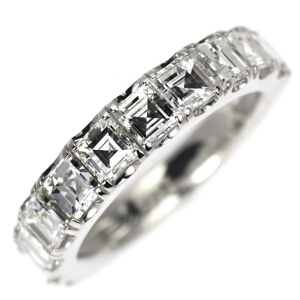 新品 Pt900 スクエアカット ダイヤモンド リング 2.503ct E-G VVS2-VS2