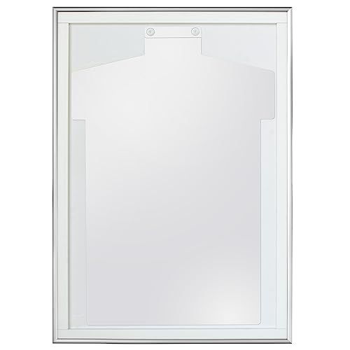 ソフケン アルミ額縁 ラクパネ3 D ユニフォーム額 Mサイズ シルバー 軽量で作品セットが簡単 思い出のユニフォームやオリジナルTシャツなどをディスプレイ 透明樹脂ハンガー付き 彡