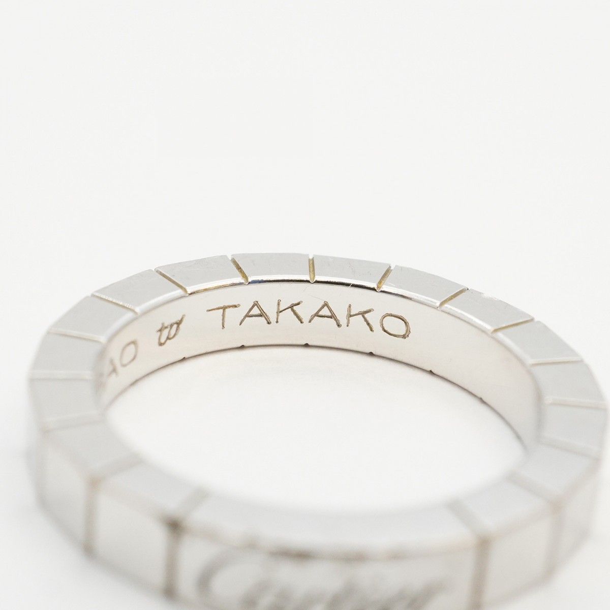 6jab0031】カルティエ リング ラニエール K18WG ホワイトゴールド ＃48