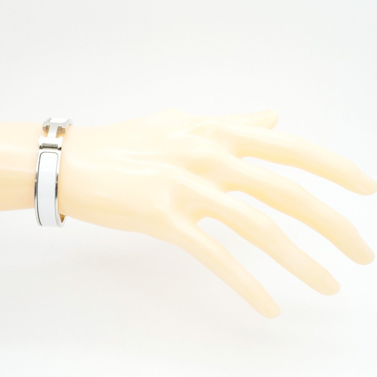 6jab0037】エルメス バングル クリッククラックPM メタル シルバー