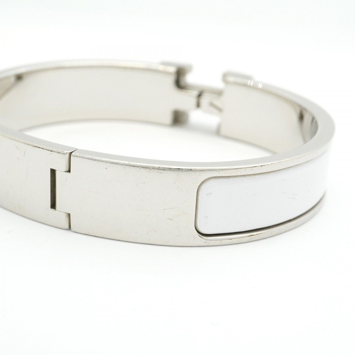 6jab0037】エルメス バングル クリッククラックPM メタル シルバー