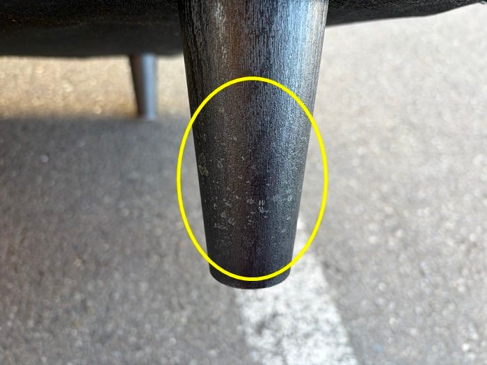 ビニールレザー張り ブラック