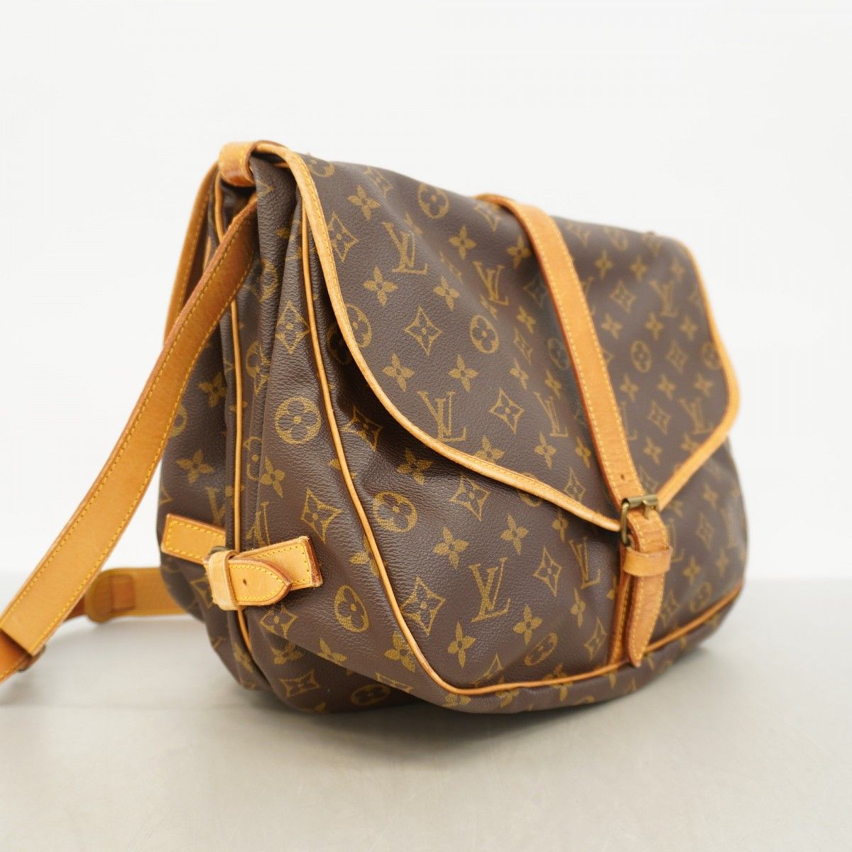 6ab1545】ルイヴィトン ショルダーバッグ モノグラム ソミュール35