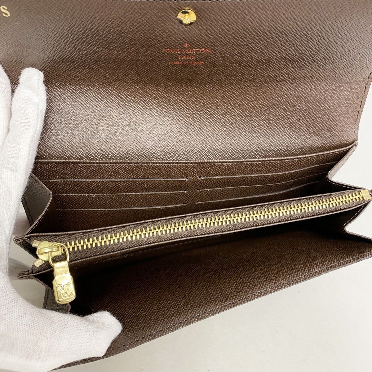 6ab1652】ルイヴィトン 長財布 ダミエ ポルトフォイユサラ N61726