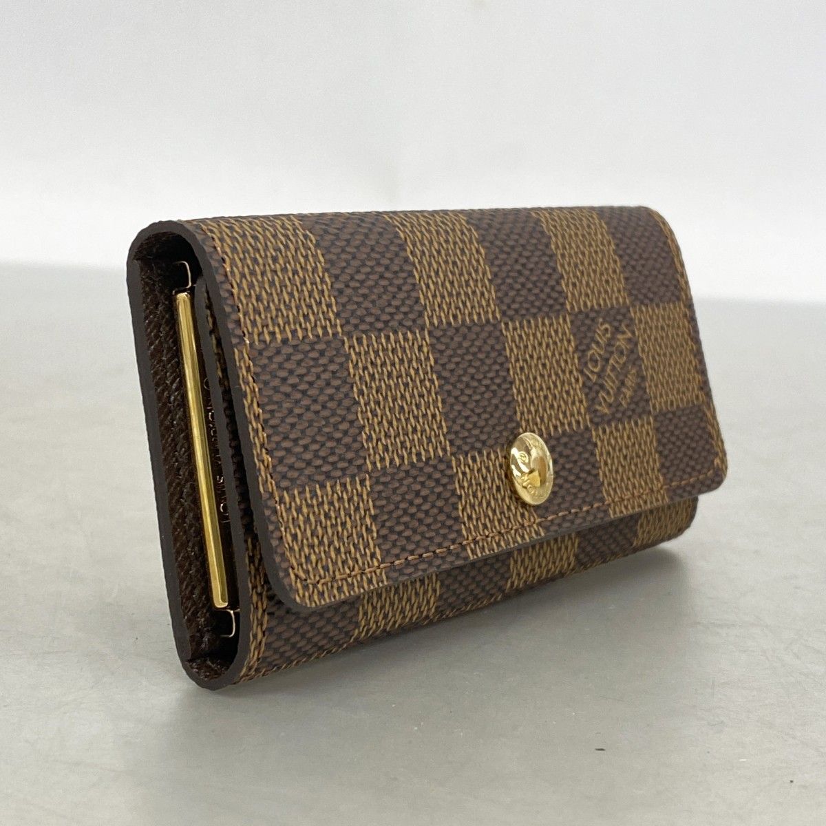 w*4様 ルイヴィトン ケース ダミエ ポシェットクレ エベヌ メンズ レ ルイ ヴィトン ポシェット クレ ダミエ エベヌ キーホルダー コイン