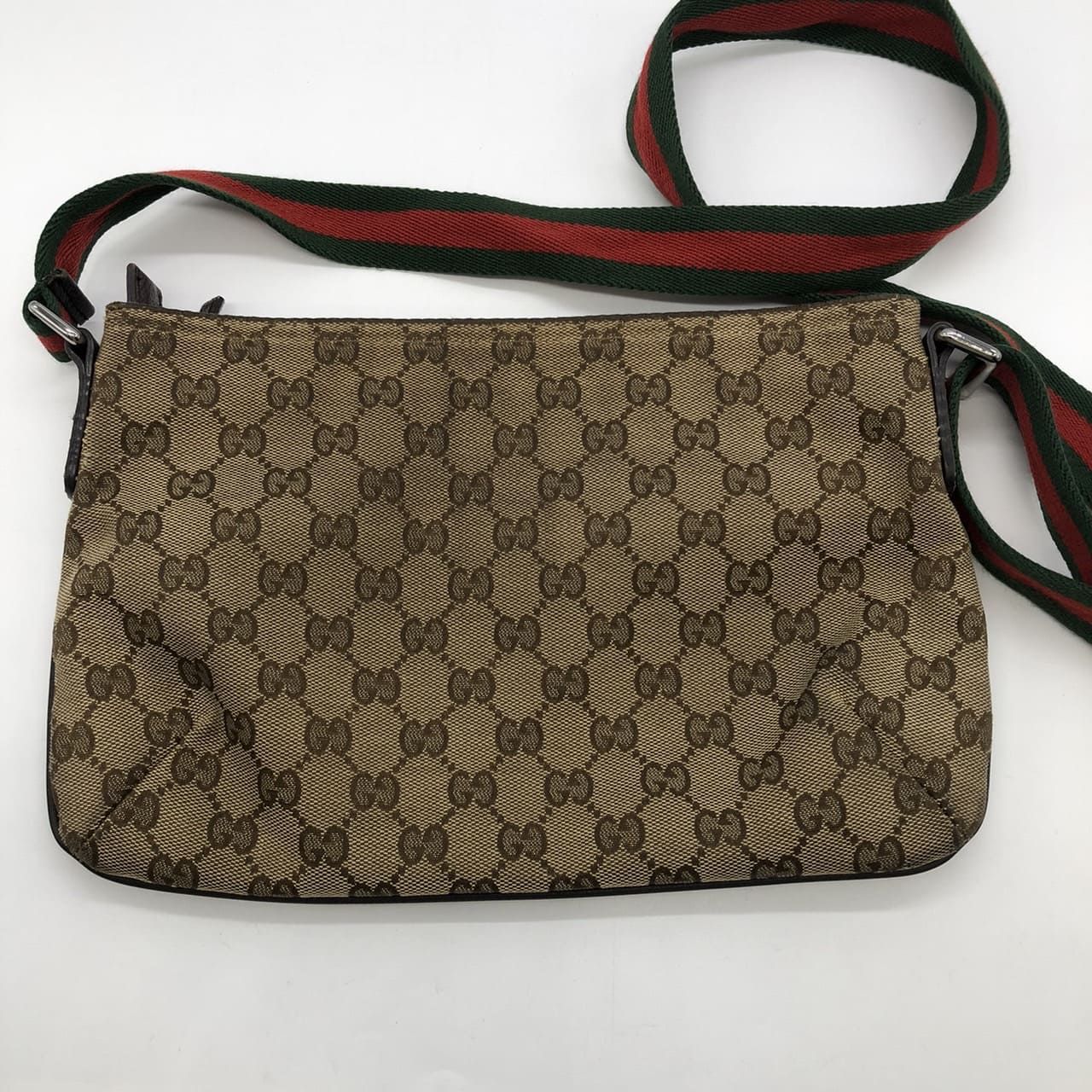 GUCCI グッチ 189749 GGキャンバス シェリー ショルダーバッグ レザー