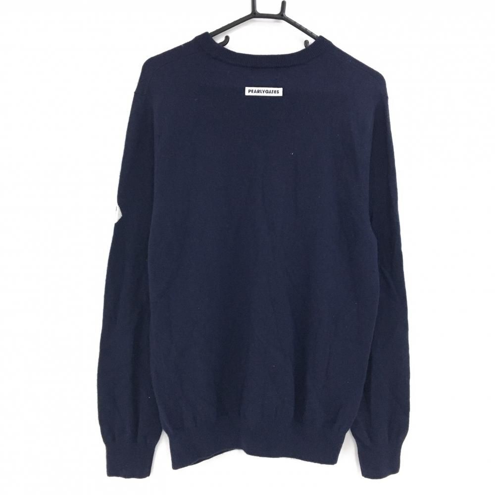 パーリーゲイツ セーター ネイビー カシミヤ混 メンズ 6(XL) ゴルフ