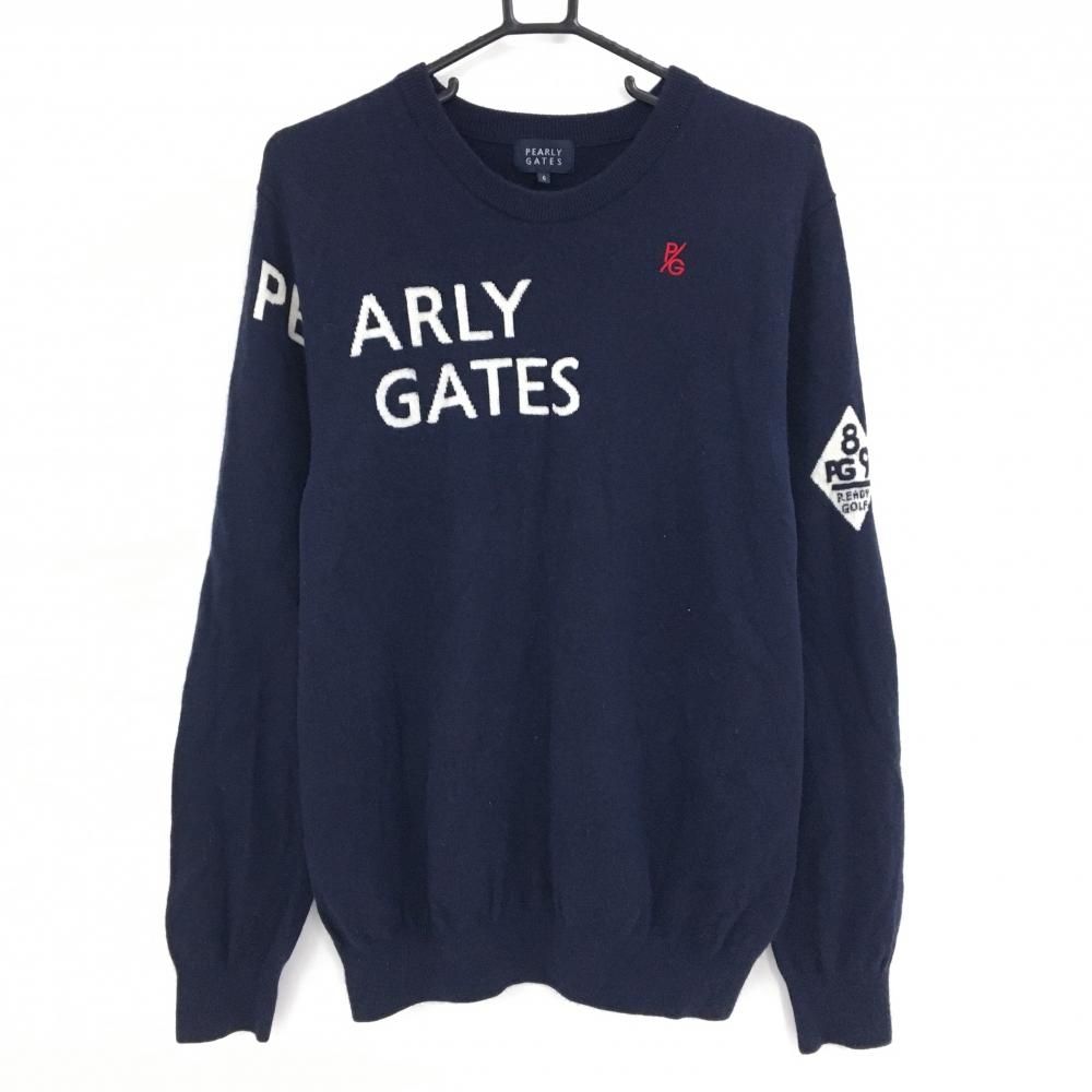 PEARLY GATES ネイビー セーター サイズ6 パーリーゲイツ セーター ネイビー カシミヤ混 メンズ 6(XL) ゴルフ