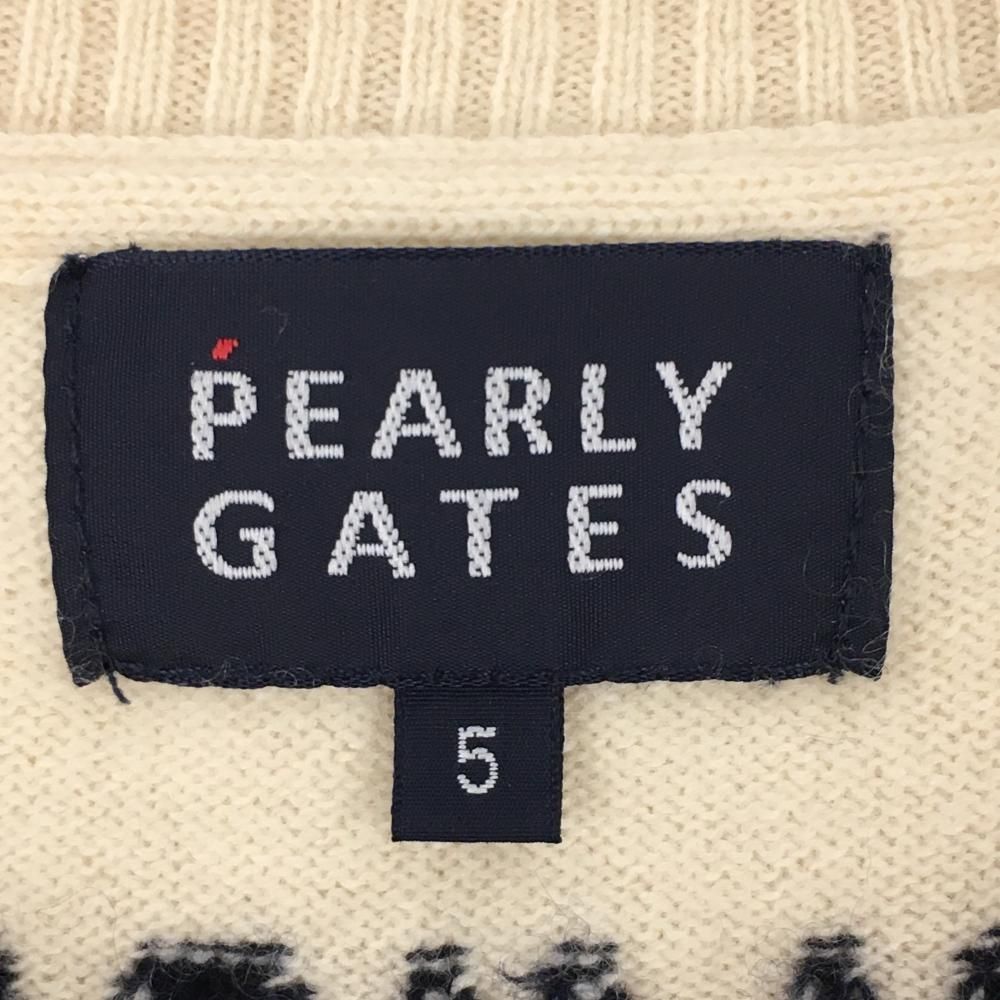 美品】パーリーゲイツ セーター アイボリー カシミヤ100％ ロゴ ニット