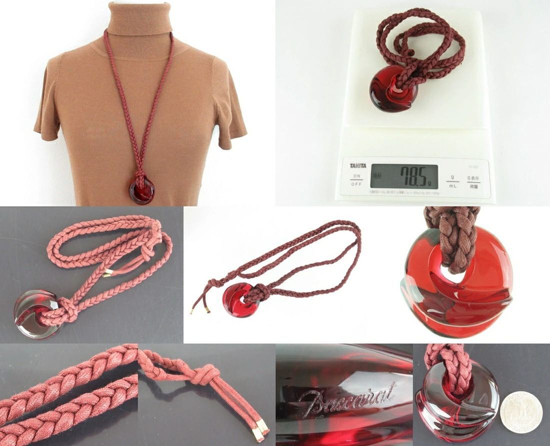 Baccarat バカラ クリスタル コキアージュ ペンダントネックレス