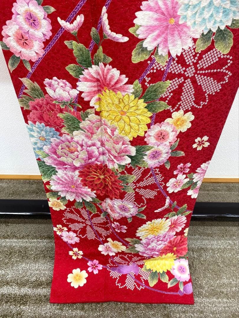 振袖 ラメ刺繍 金駒 銀通し 身丈167cm パールトーン加工済 MO3289 