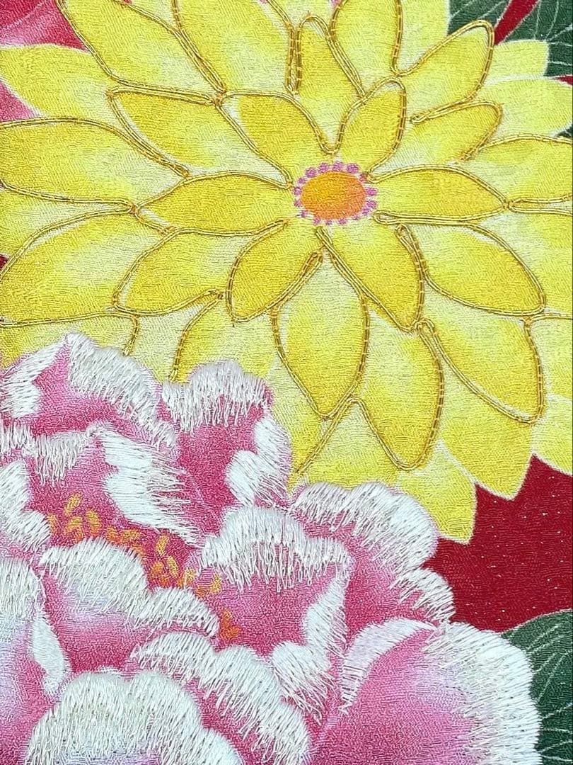 振袖 ラメ刺繍 金駒 銀通し 身丈167cm パールトーン加工済 MO3289 