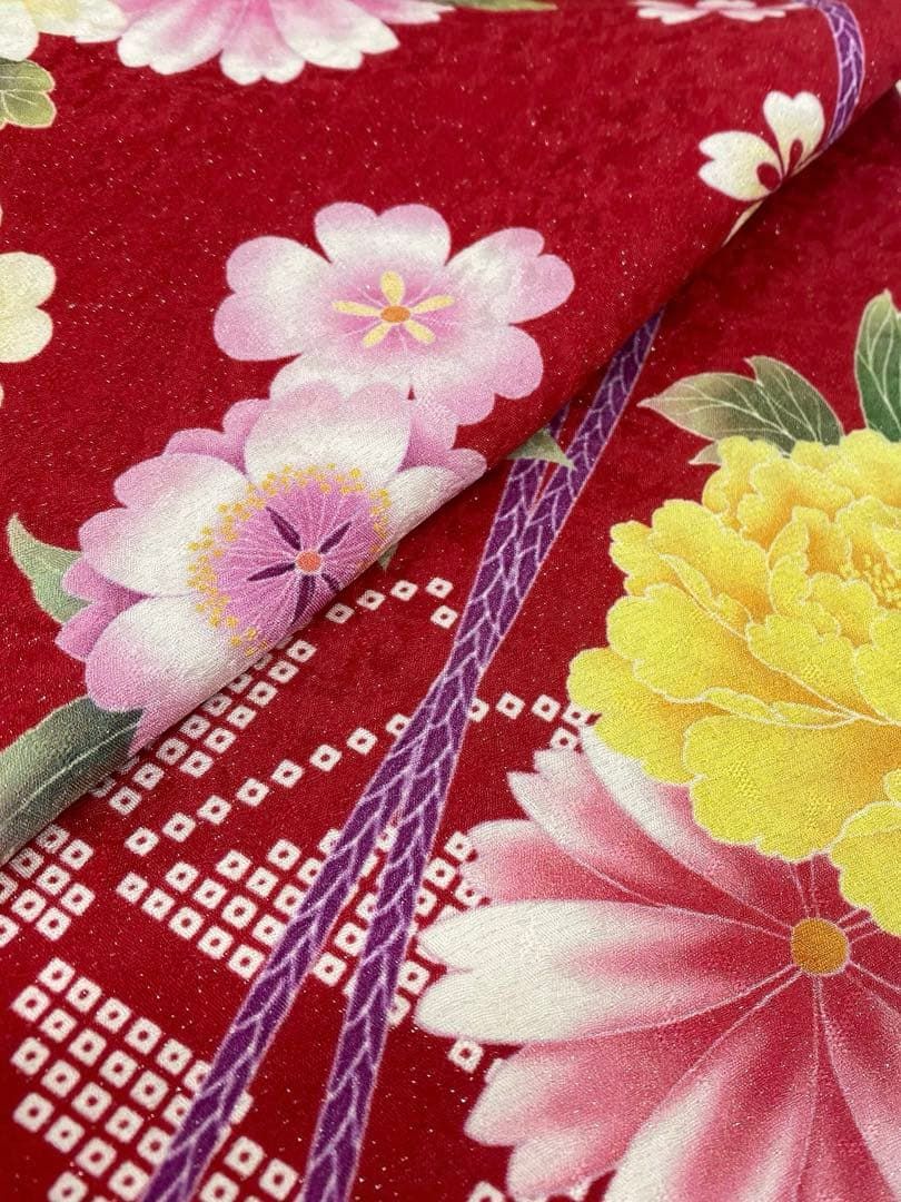 振袖 ラメ刺繍 金駒 銀通し 身丈167cm パールトーン加工済 MO3289 