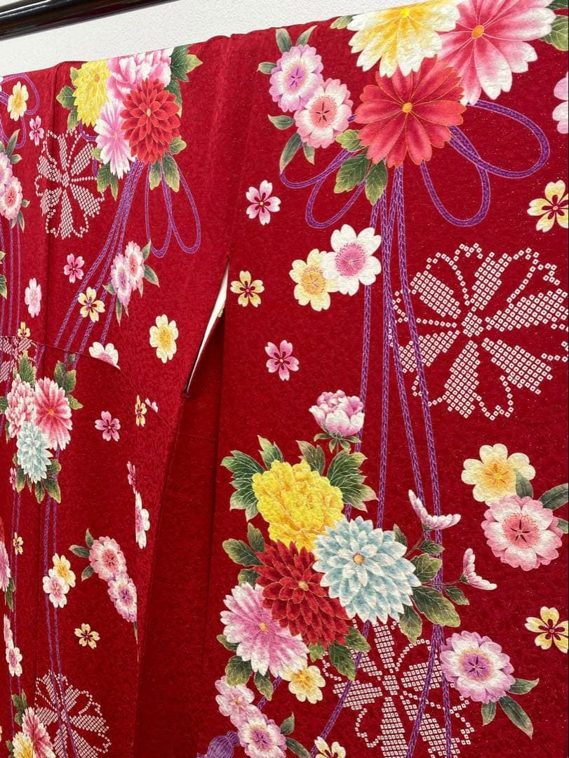 振袖 ラメ刺繍 金駒 銀通し 身丈167cm パールトーン加工済 MO3289 