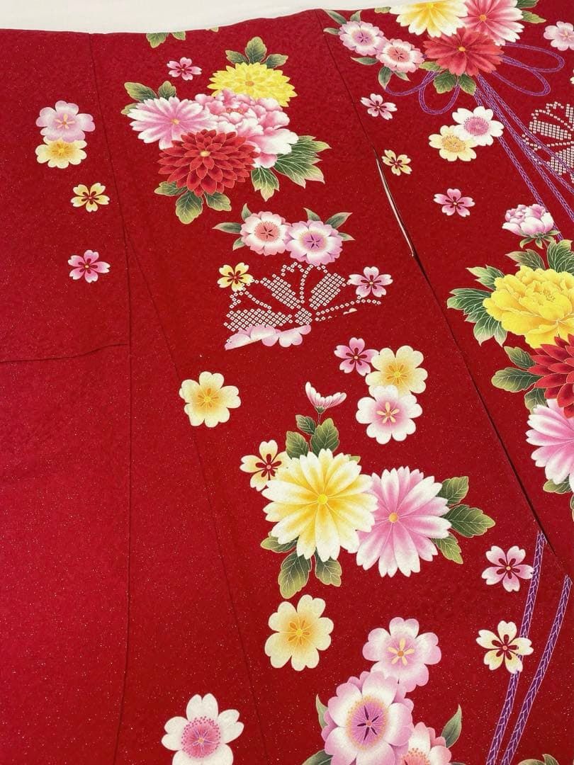 振袖 ラメ刺繍 金駒 銀通し 身丈167cm パールトーン加工済 MO3289 