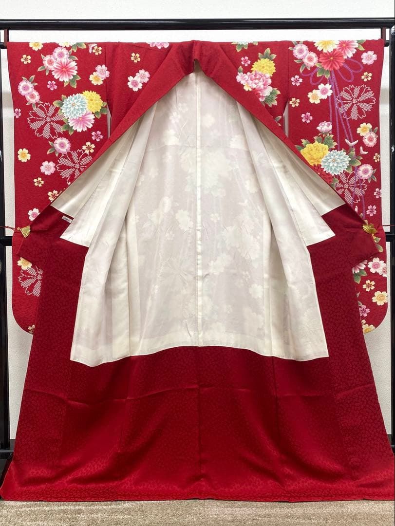 振袖 ラメ刺繍 金駒 銀通し 身丈167cm パールトーン加工済 MO3289 