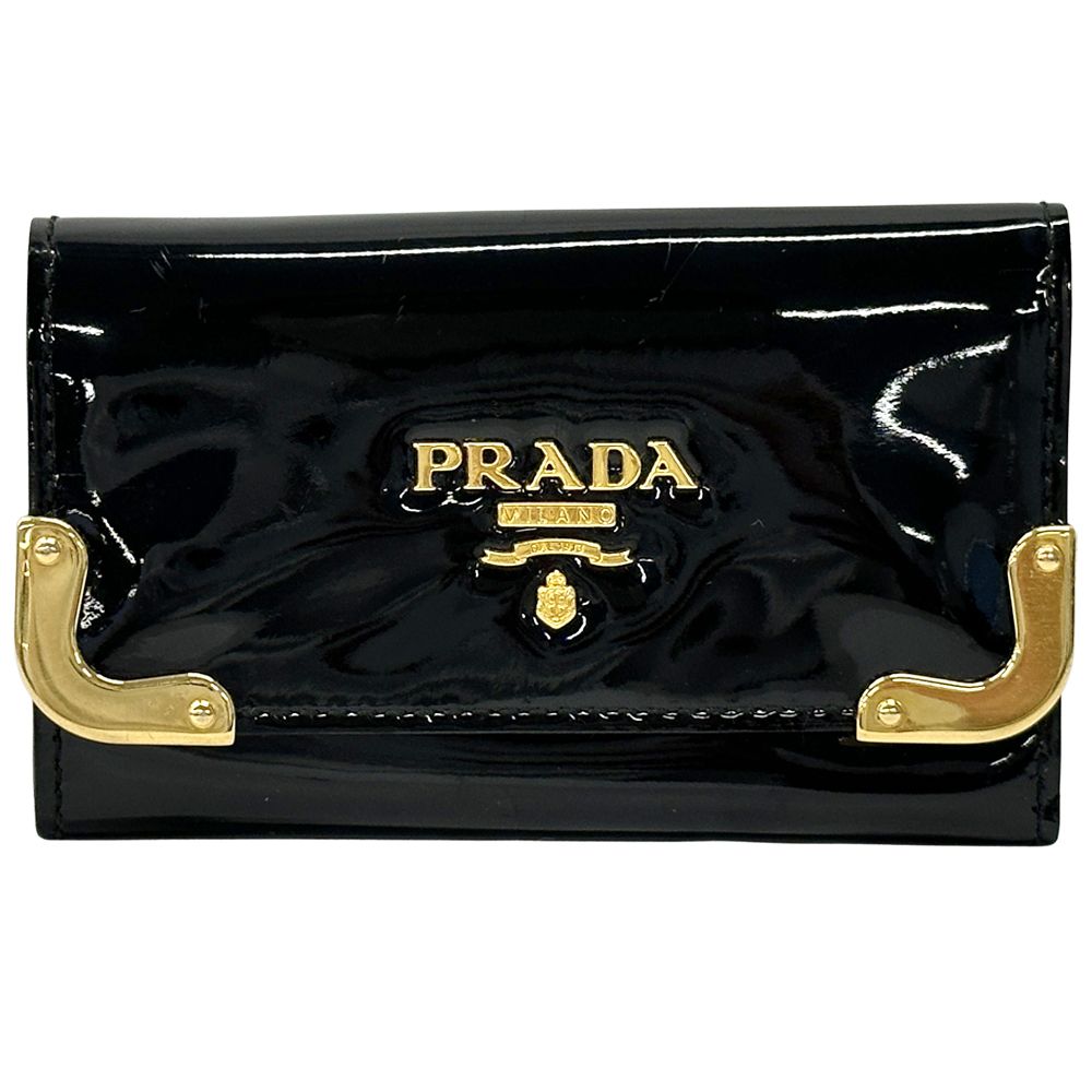プラダ PRADA キーケース レディース メンズ ブランド エナメル レザー