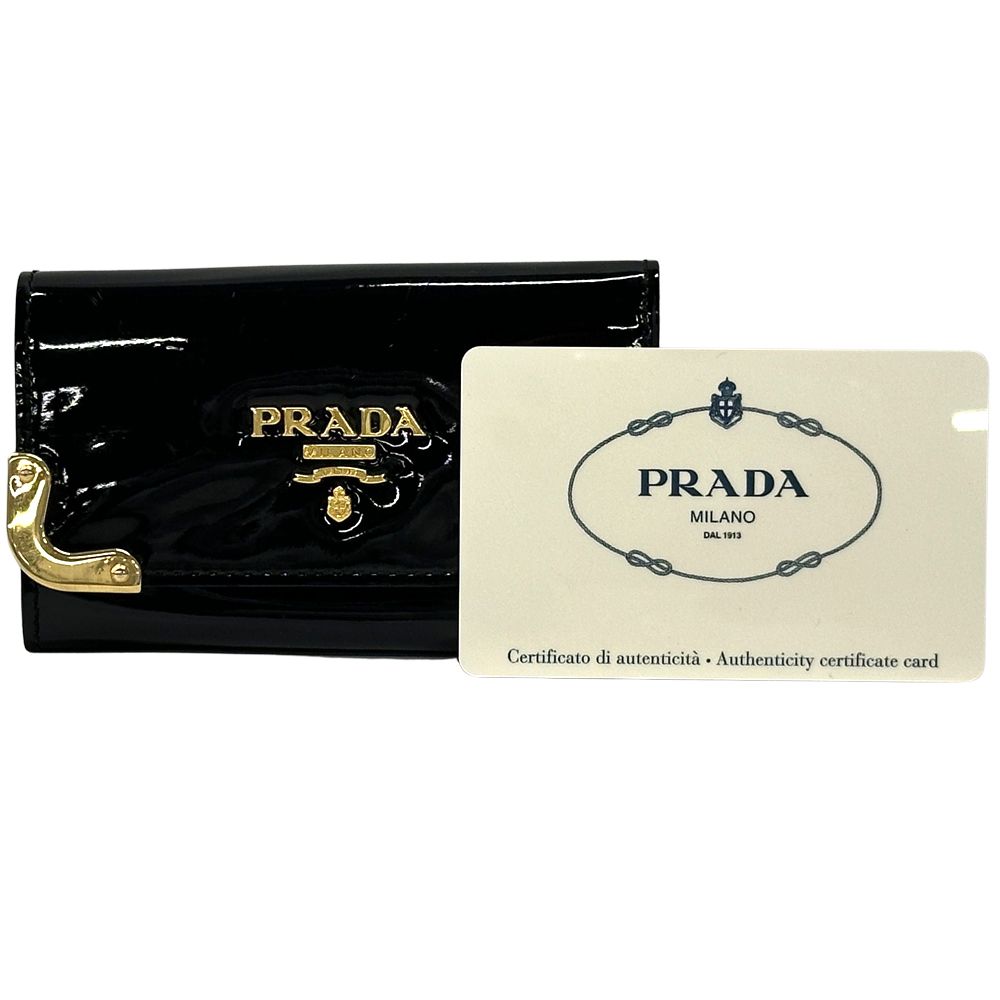 プラダ PRADA キーケース レディース メンズ ブランド エナメル レザー