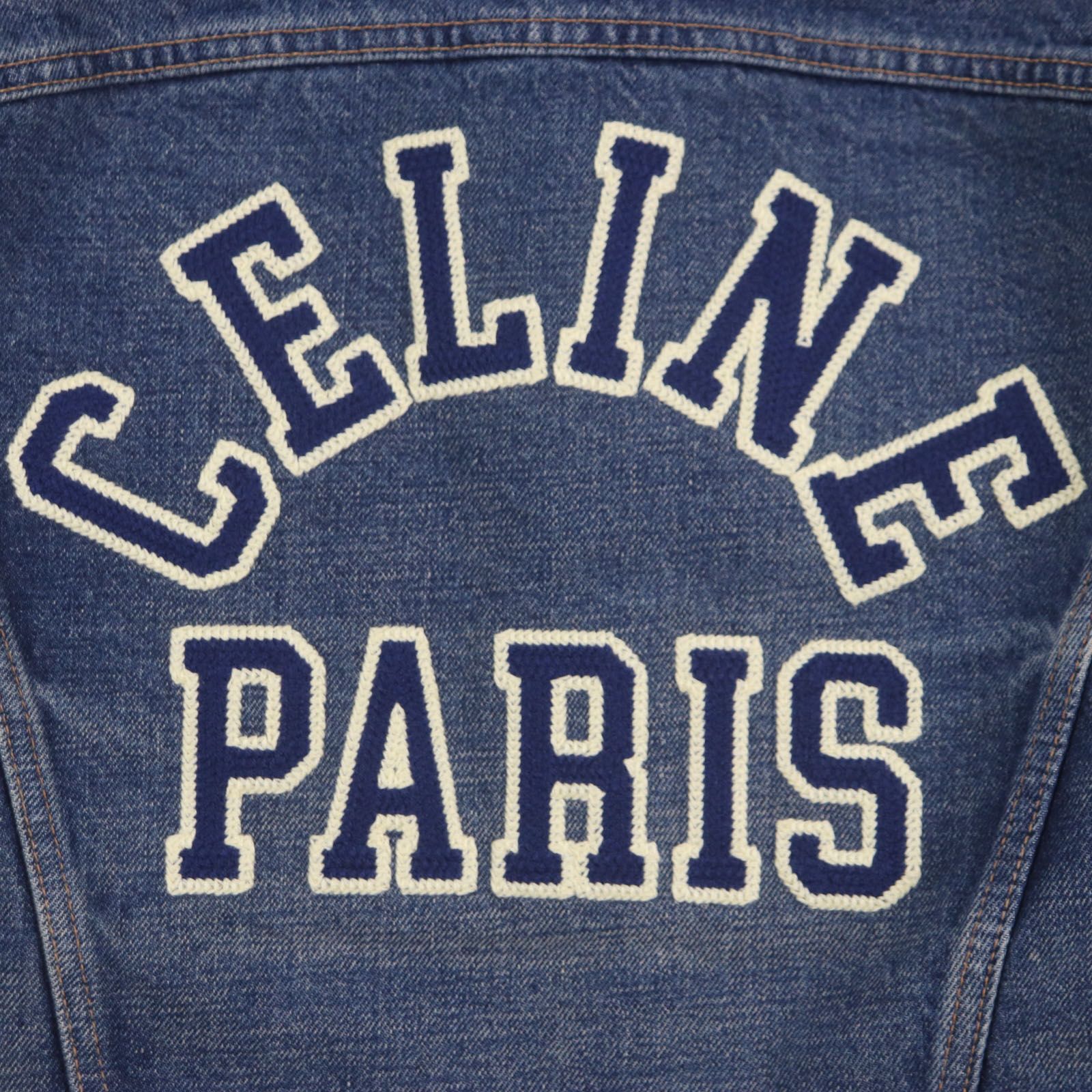 極美品 CELCNE セリーヌ ジャケット 極美品▽CELINE セリーヌ 2Q493365M TRUCKER JACKET コットン100