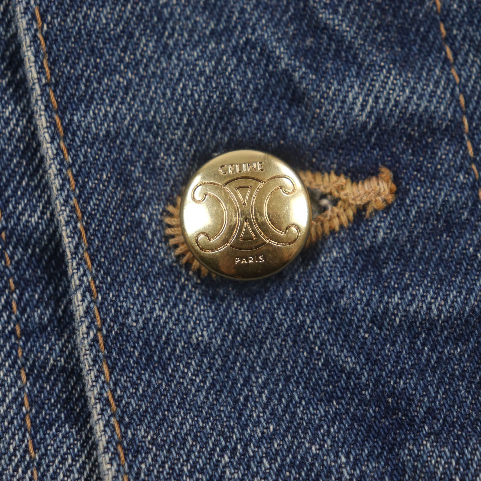 極美品▽CELINE セリーヌ 2Q493365M TRUCKER JACKET コットン100