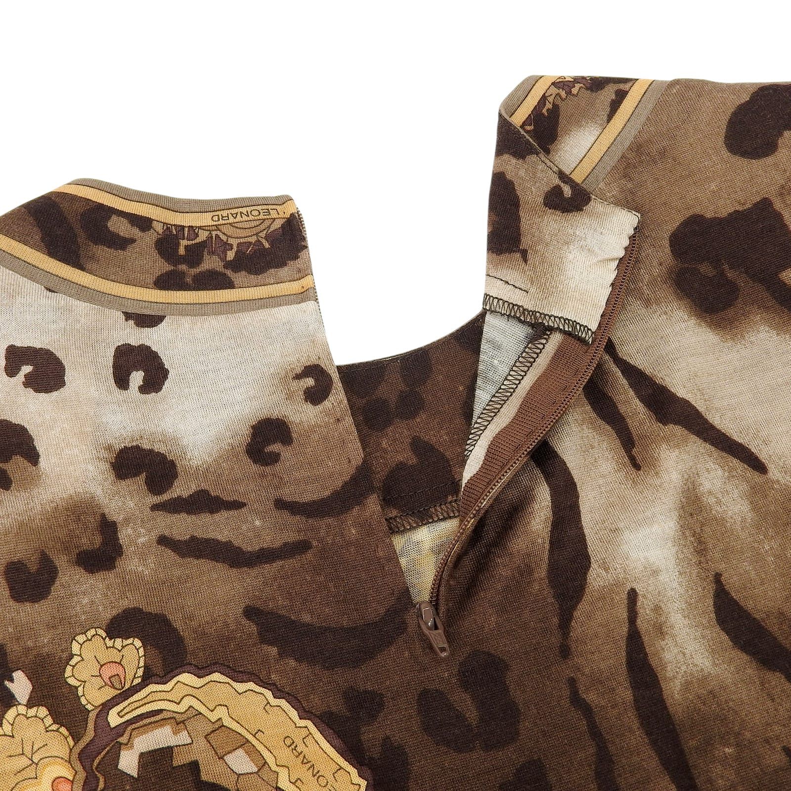 ▪️極美品 レオナール ウールシルク チュニック 総柄ペイズリー 長袖 サイズLL レオナール チュニック ▪️極美品 レオナール ウールシルク