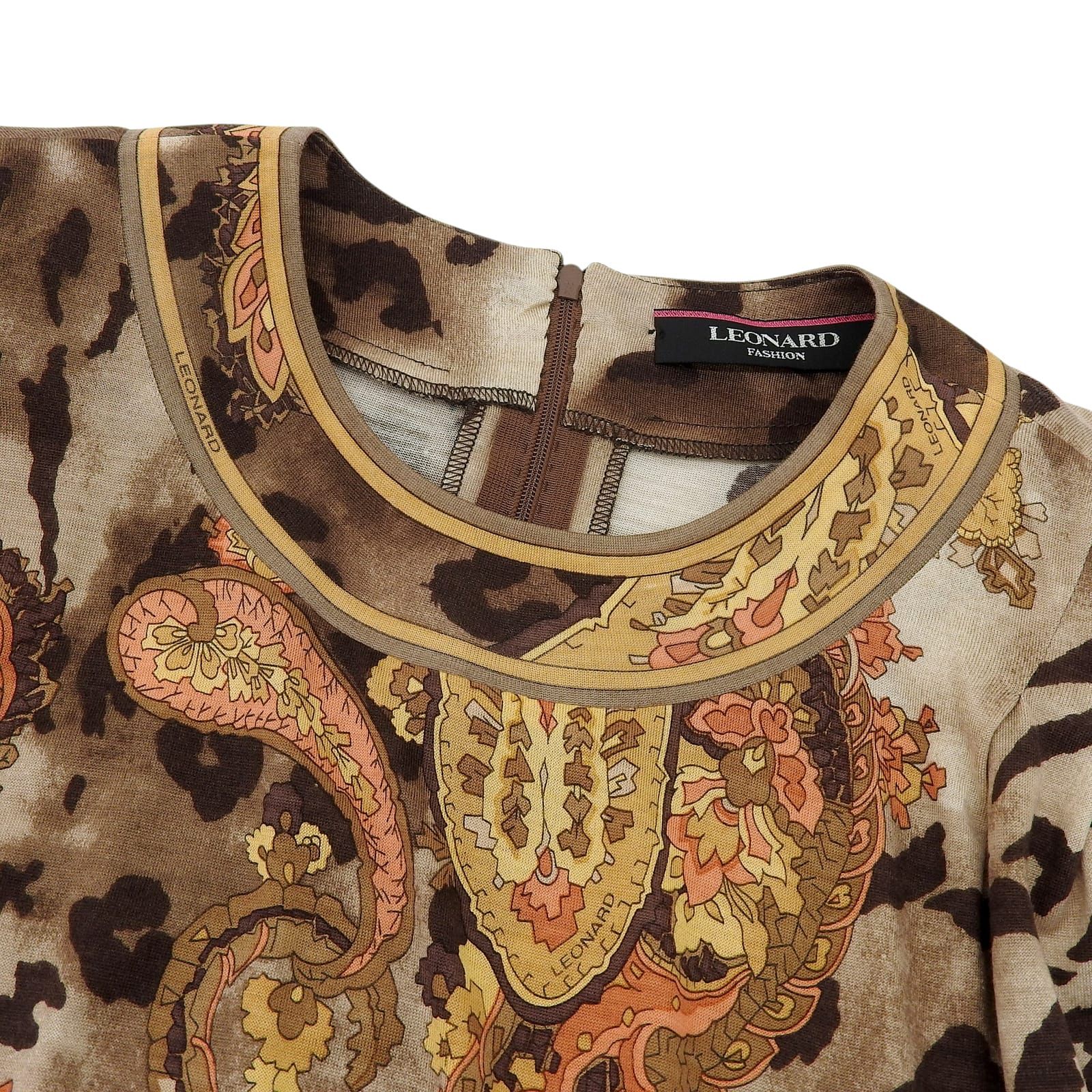 極美品△LEONARD FASHION レオナール ファッション ウール シルク混