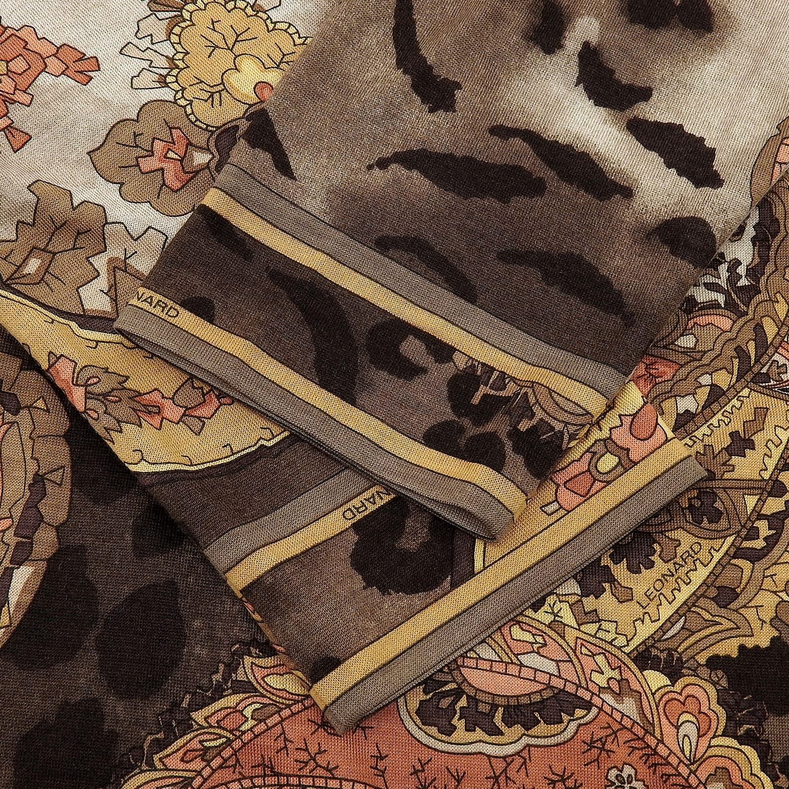 極美品△LEONARD FASHION レオナール ファッション ウール シルク混