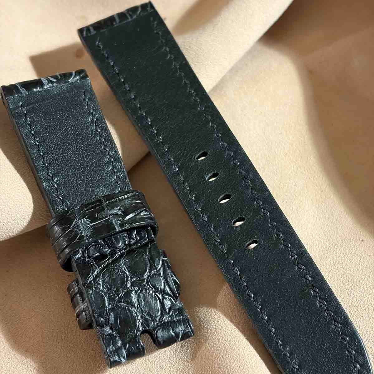 exh-67 ブライドルクロコダイル 腕時計ベルト (ラグ幅22mm - バックル