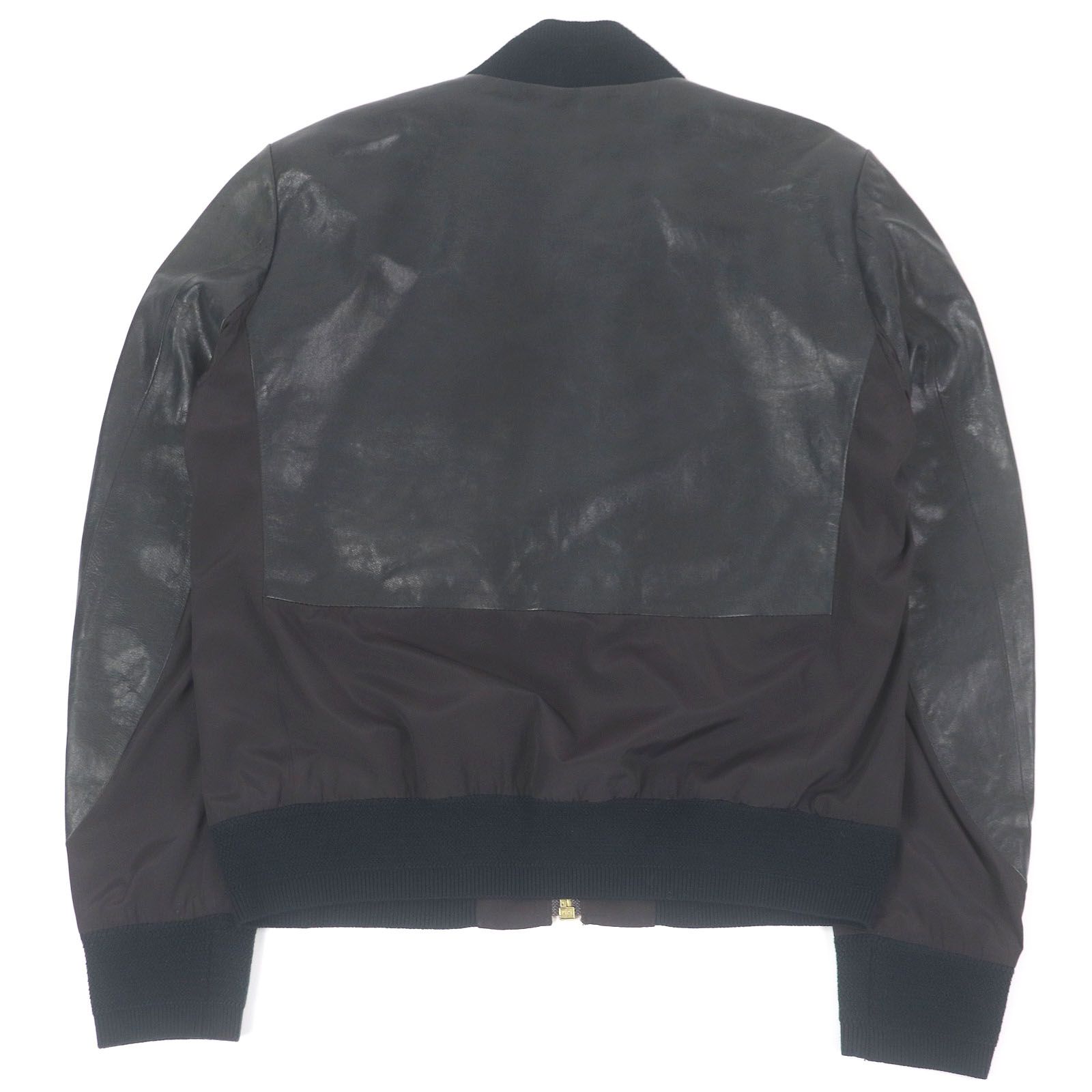 未使用品□Paul Smith ポールスミス 羊革 切替デザイン ブルゾン