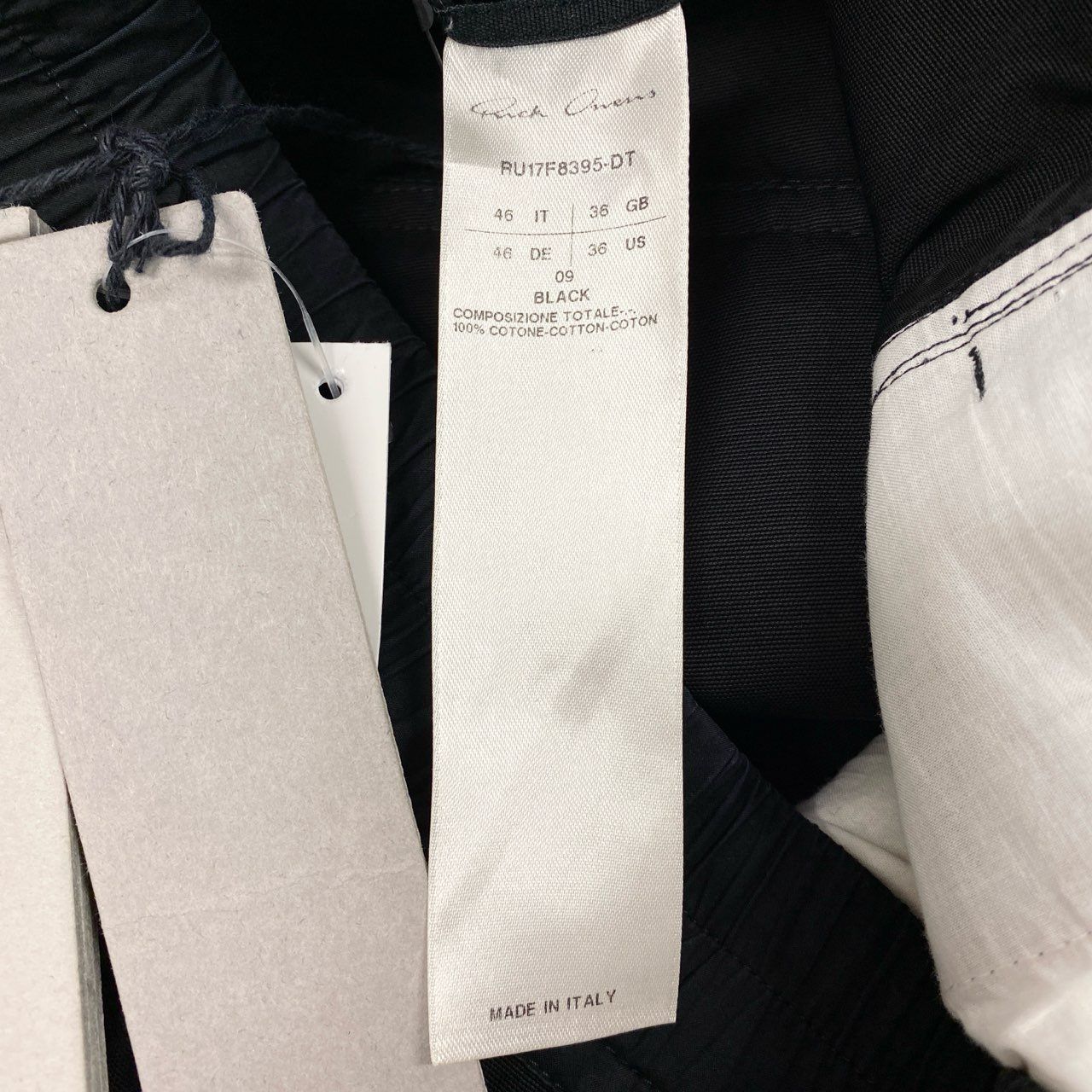 65a14【未使用タグ付】 Rick Owens リックオウエンス Astaires Cropped 